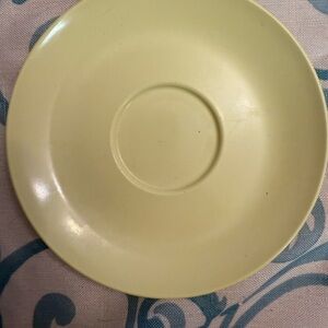 Boonton Ware Melamine Teacup Plate Yellow Vintage MCM USA Somerset 5-7/8”